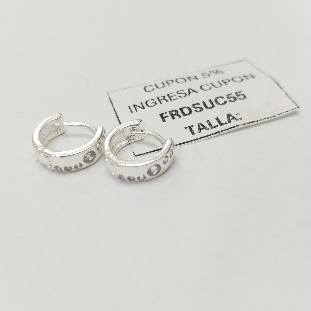 ARRACADAS C/CIRCONIAS PLATA .925 2.4 GR (NUEVO)