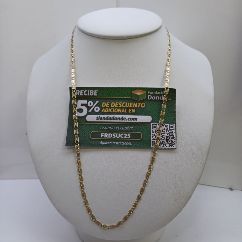 CADENAS TEJIDO GUCHI ORO 10K 55 CM 6.8 GR (NUEVO)