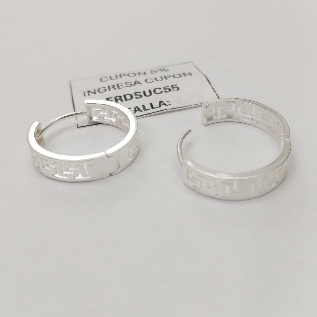 ARETES ARRACADAS GRECAS PLATA .925 4.13 GR (NUEVO)