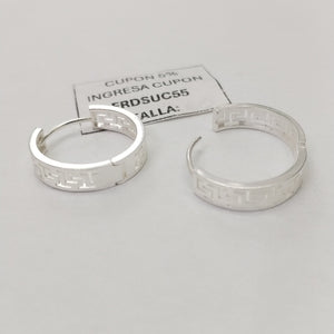 ARETES ARRACADAS GRECAS PLATA .925 4.13 GR (NUEVO)