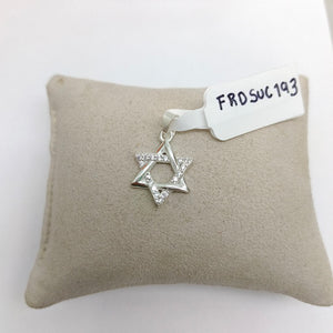 DIJE ESTRELLA DE DAVID C/CIRCONIAS PLATA .925 2.6 GR (NUEVO)