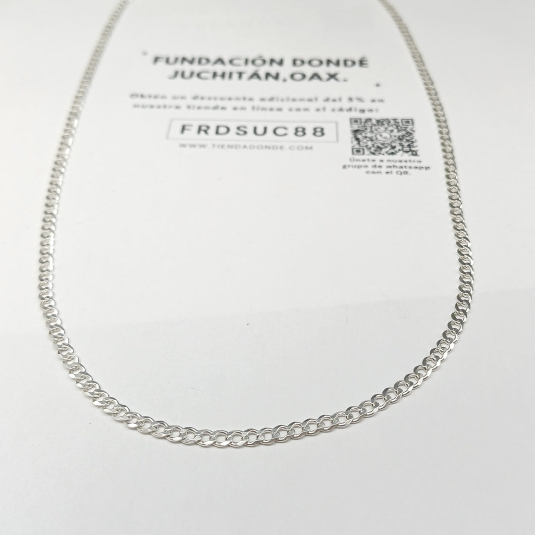 CADENA BARBADA PLATA .925 55 CM 8.52 GR (NUEVO)