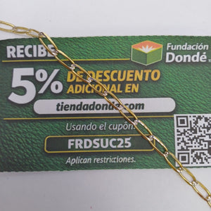 PULSERA TEJIDO ESLABONES 4G 21 CM (NUEVO)