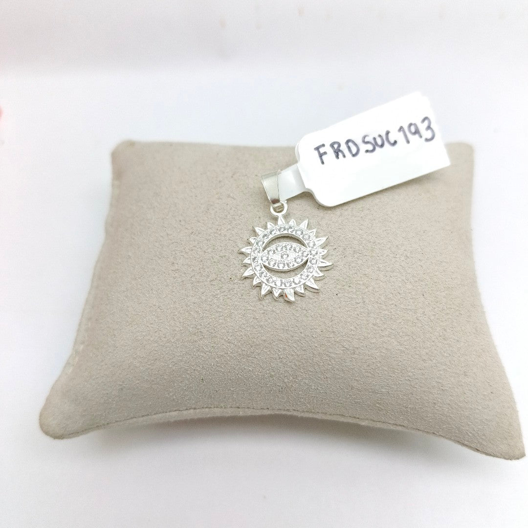 DIJE OJO MAGICO CON CIRCONIAS PLATA .925 2.1 GR (NUEVO)