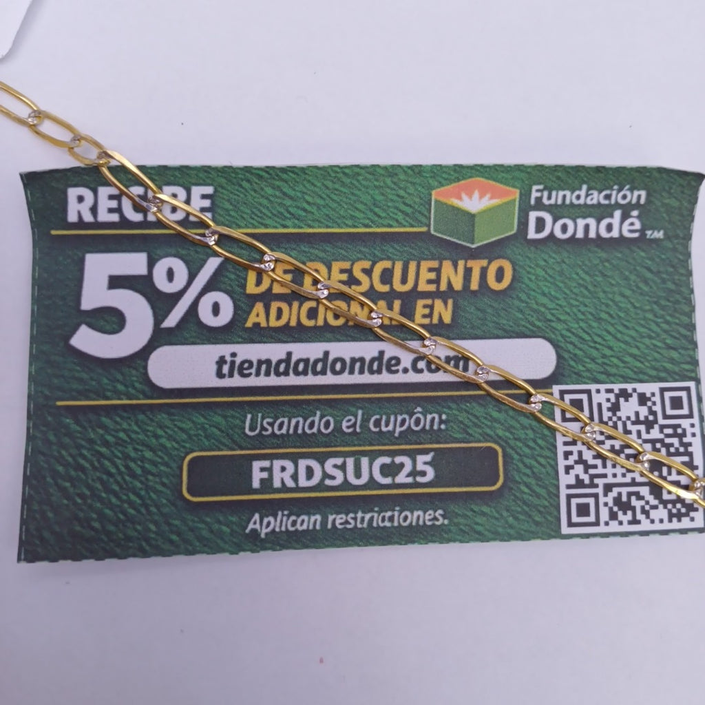 PULSERA TEJIDO ESLABONES 4G 18 CM (NUEVO)