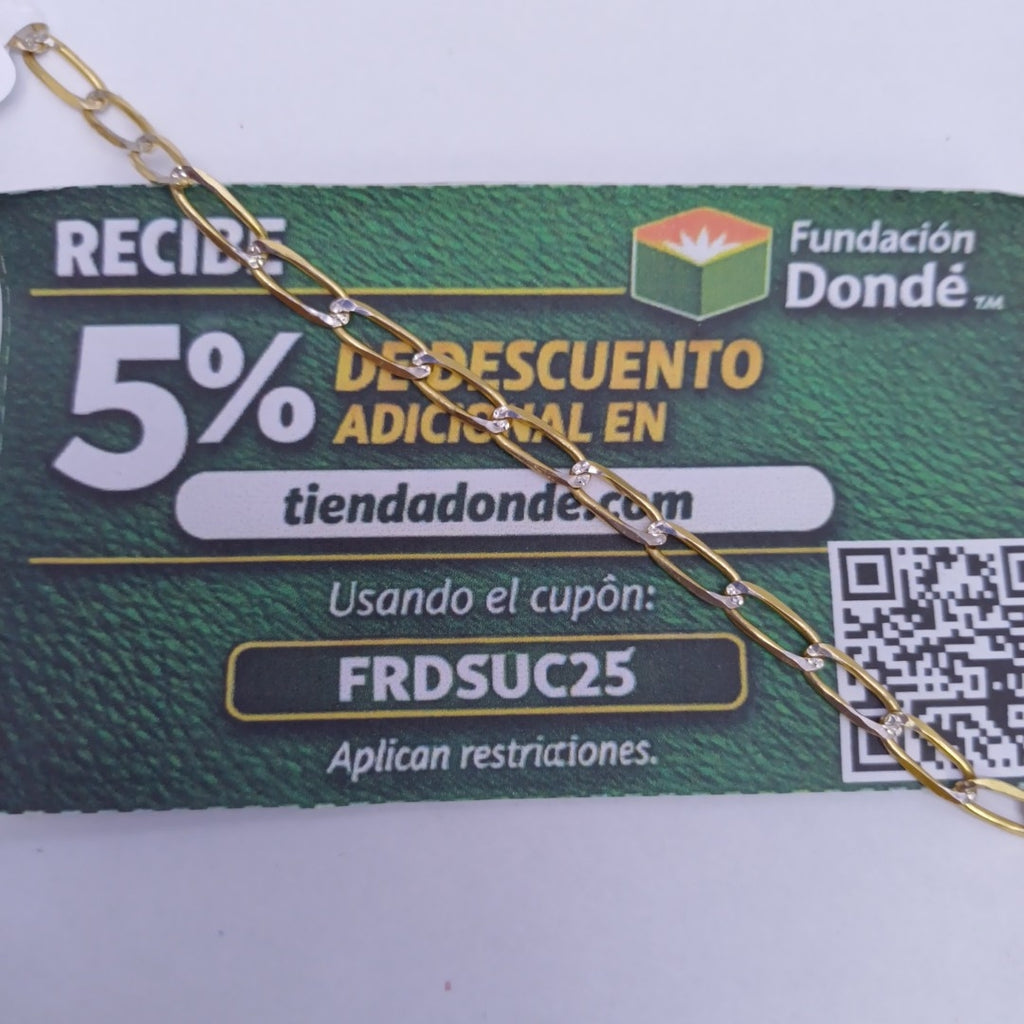 PULSERA TEJIDO ESLABONES 4G 18 CM (NUEVO)