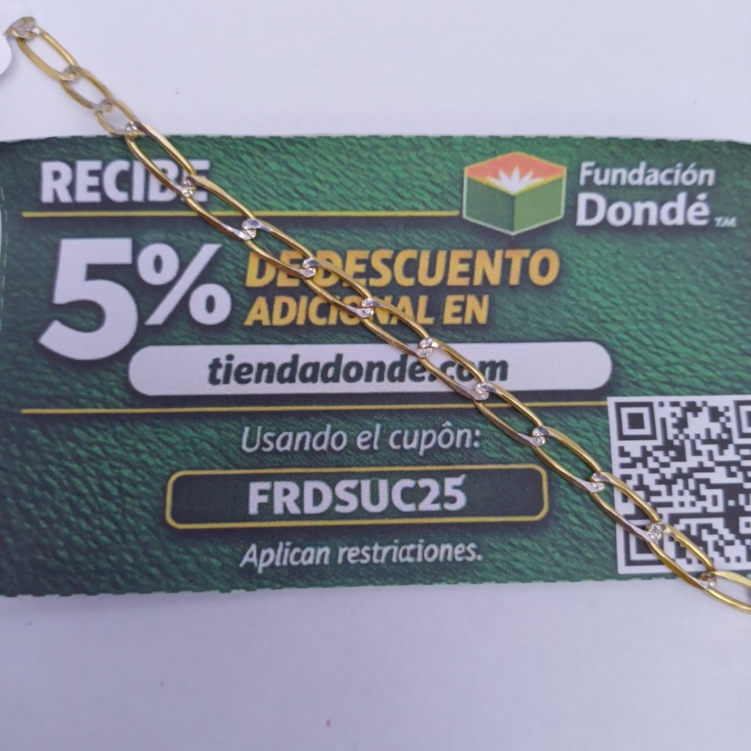 PULSERA TEJIDO ESLABONES 4G 18 CM (NUEVO)