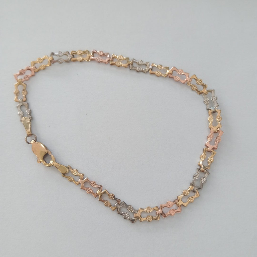 PULSERA ORO COMBINADO 10 K 2,30 GRMS (SEMINUEVO)