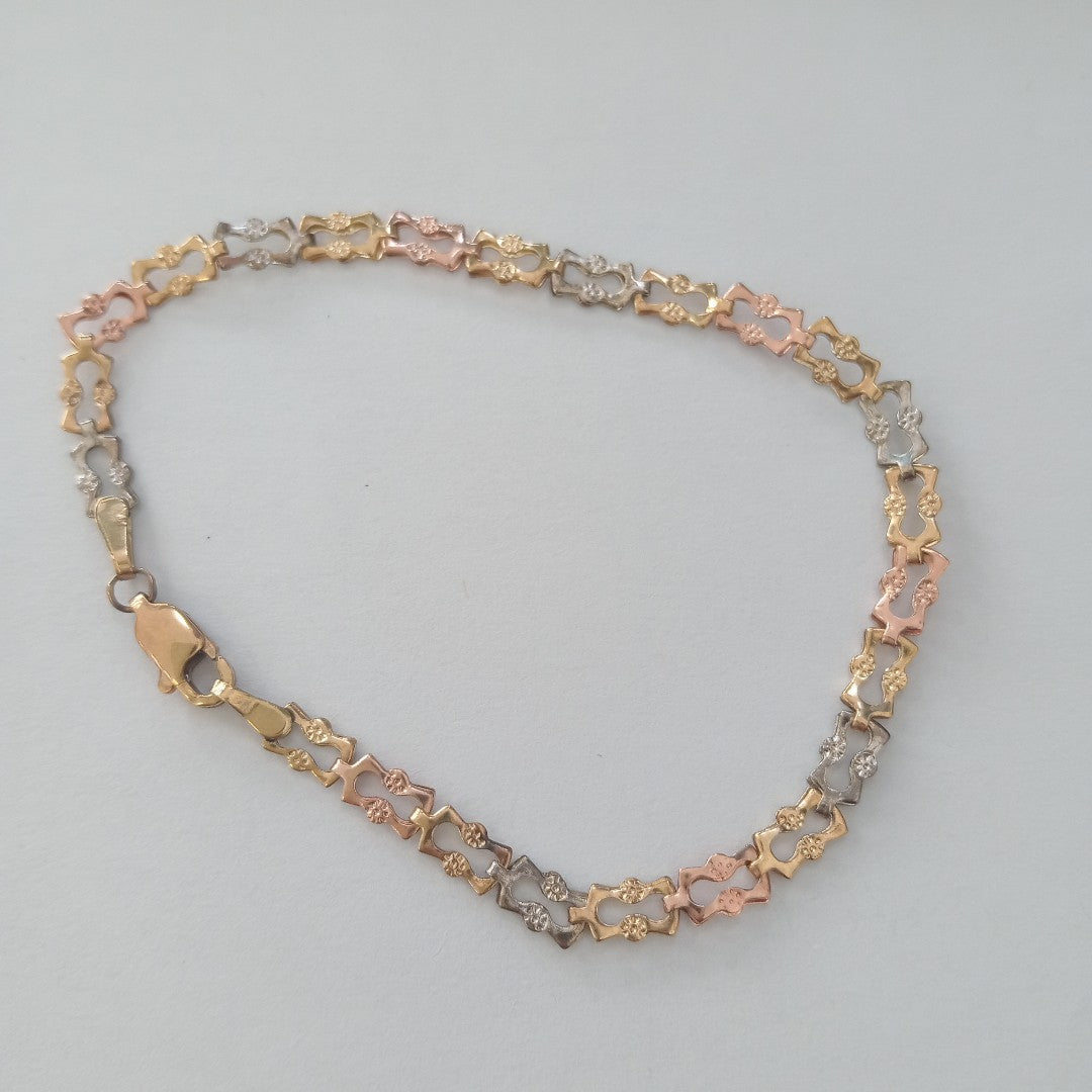 PULSERA ORO COMBINADO 10 K 2,30 GRMS (SEMINUEVO)