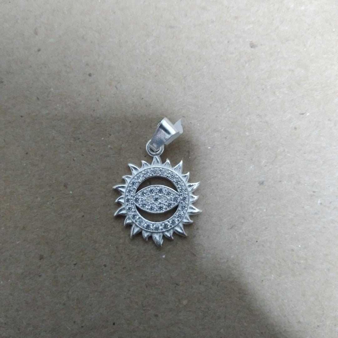 DIJE OJO MAGICO CON CIRCONIAS PLATA .925 2 GR (NUEVO)