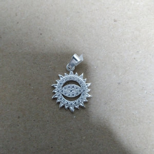 DIJE OJO MAGICO CON CIRCONIAS PLATA .925 2 GR (NUEVO)