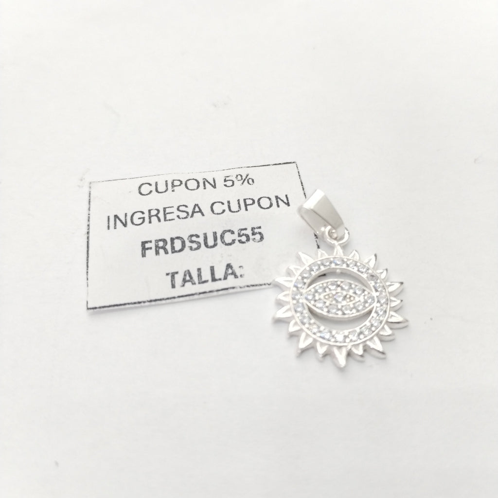 DIJE OJO MAGICO CON CIRCONIAS PLATA .925 1.9 GR (NUEVO)