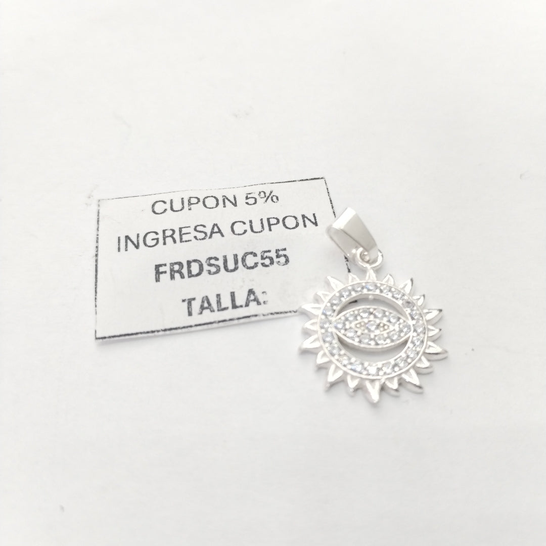 DIJE OJO MAGICO CON CIRCONIAS PLATA .925 1.9 GR (NUEVO)