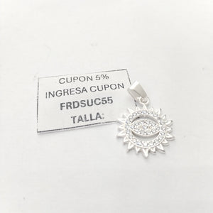 DIJE OJO MAGICO CON CIRCONIAS PLATA .925 1.9 GR (NUEVO)