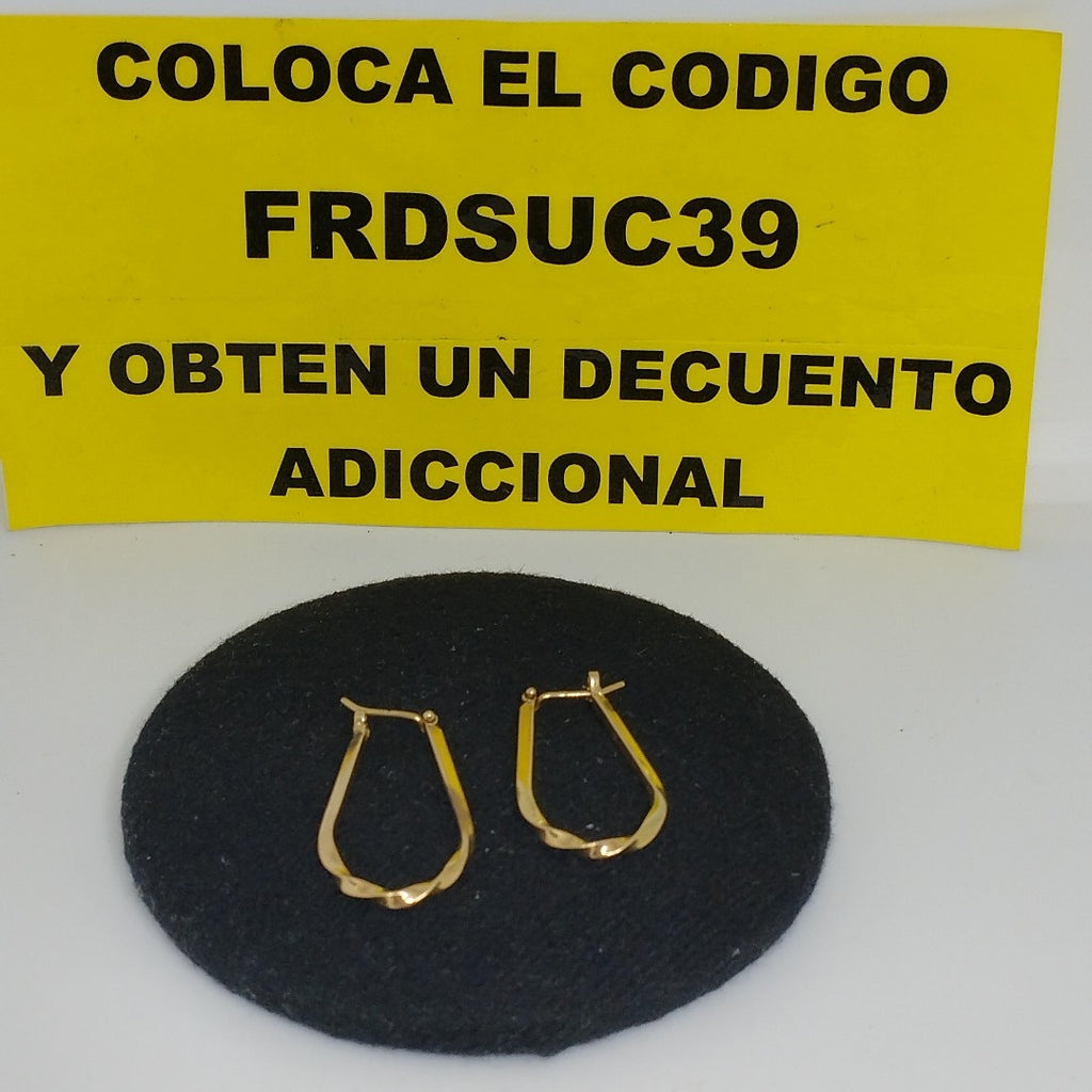 ARRACADAS PAR ORO 14 K 2.6 GRMS (SEMINUEVO)