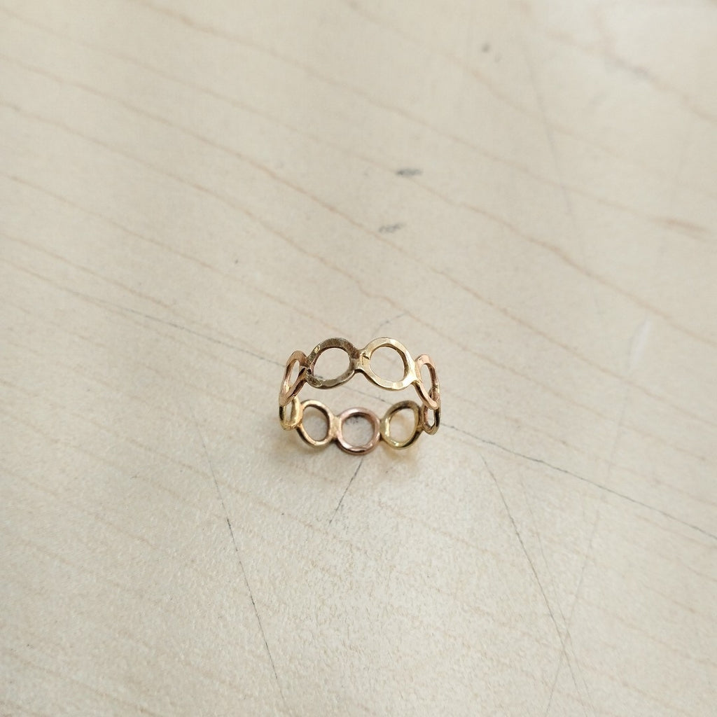 ANILLITO ORO COMBINADO 10 K 1,00 GRMS (SEMINUEVO)