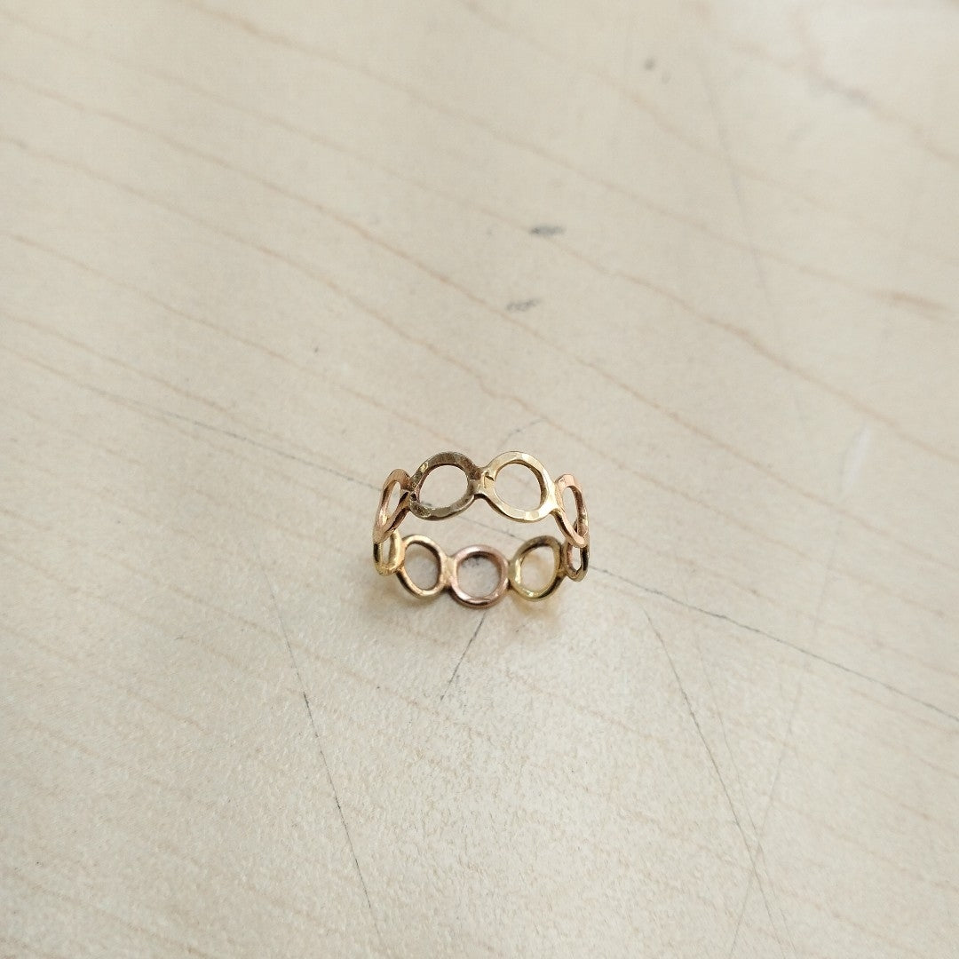 ANILLITO ORO COMBINADO 10 K 1,00 GRMS (SEMINUEVO)