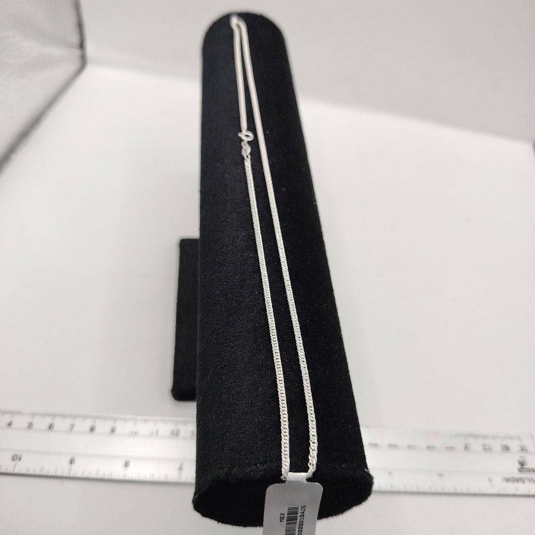 CADENA BARBADA PLATA .925 50 CM 4.12 GR (NUEVO)