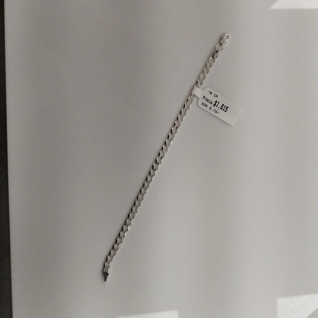 PULSERA BARBADA PLATA .925 18 CM 5.73 GR (NUEVO)