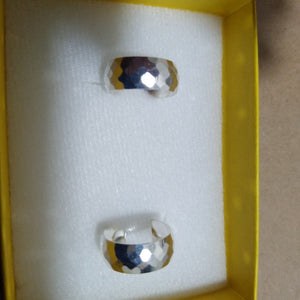 ARETES ARRACADAS FACETADAS PLATA .925 2.9 GR (NUEVO)