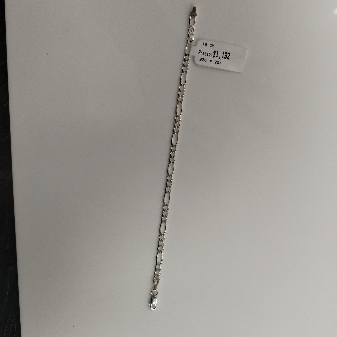 PULSERA 3X1 PLATA .925 18 CM 4.23 GR (NUEVO)