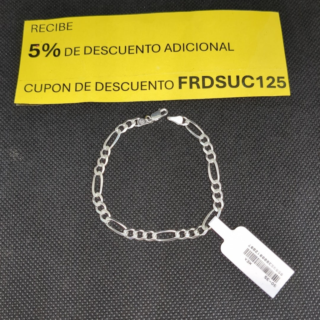 PULSERA 3X1 PLATA .925 18 CM 5.43 GR (NUEVO)