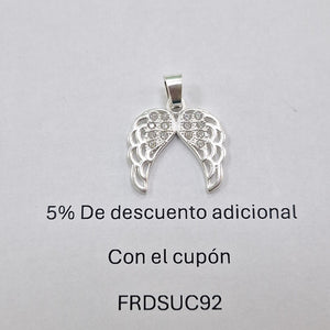 DIJE ALAS C/CIRCONIAS PLATA .925 2.3 GR (NUEVO)