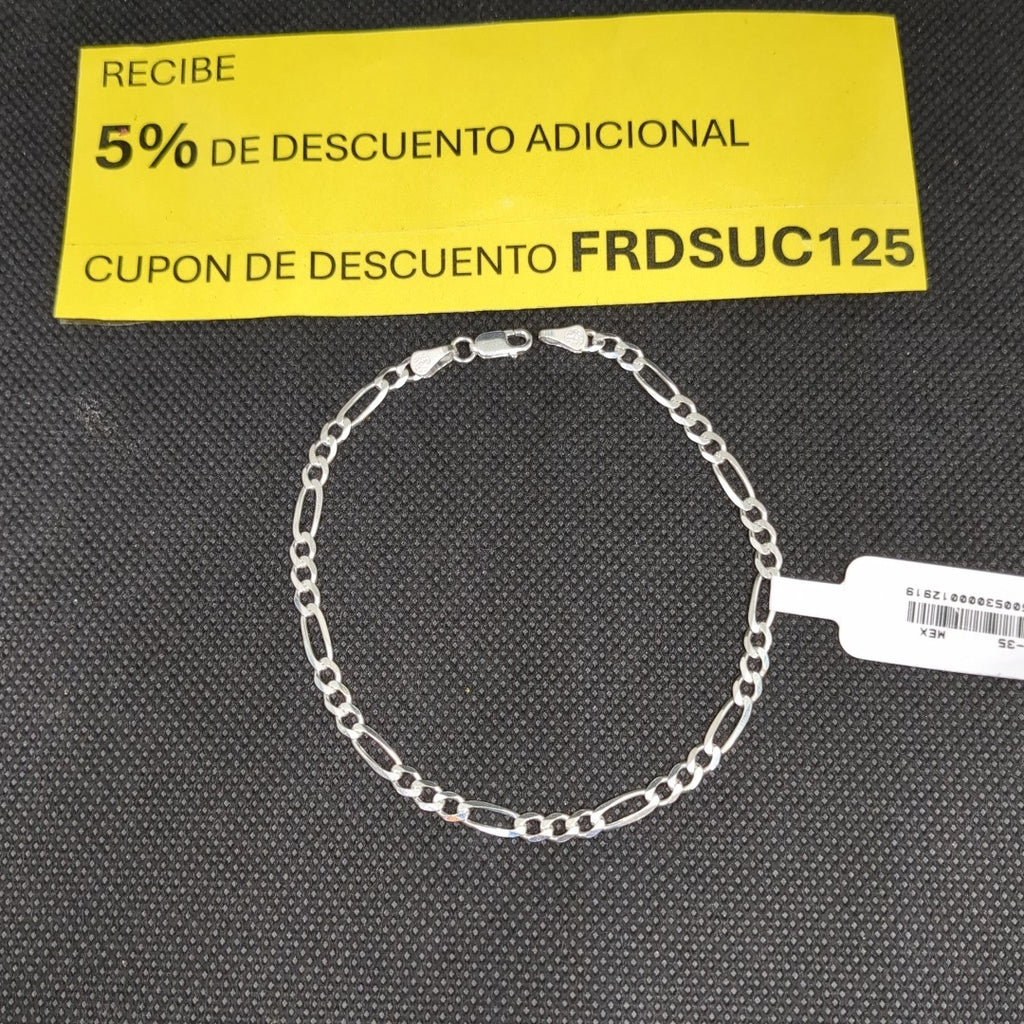 PULSERA 3X1 PLATA .925 21 CM 4.53 GR (NUEVO)