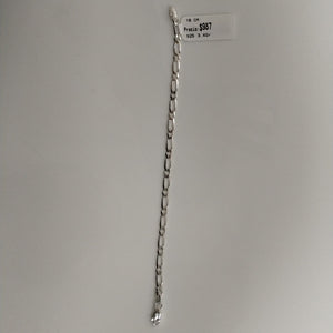 PULSERA TEJIDO 1X1 PLATA .925 18 CM 3.4 GR (NUEVO)