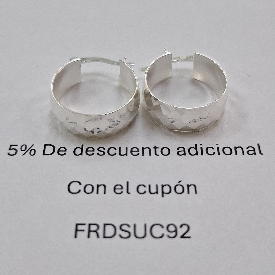 ARETES ARRACADAS FACETADAS PLATA .925 2.8 GR (NUEVO)