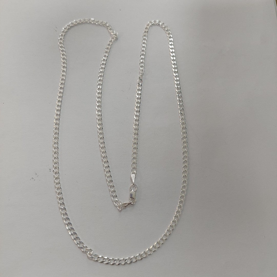 CADENA BARBADA PLATA .925 60 CM 9.52 GR (NUEVO)
