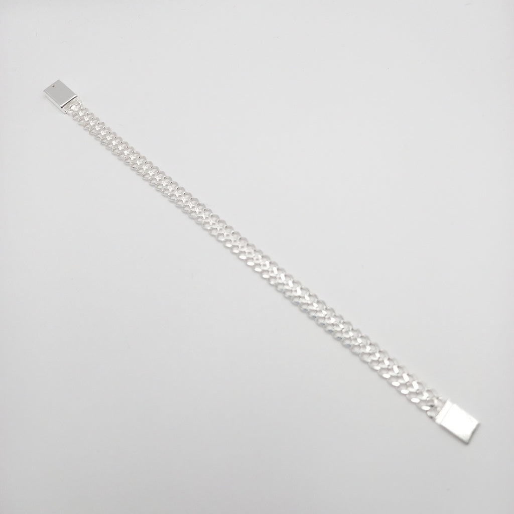 PULSERA TEJIDO CHINO PLATA .925 18 CM 7.6 GR (NUEVO)