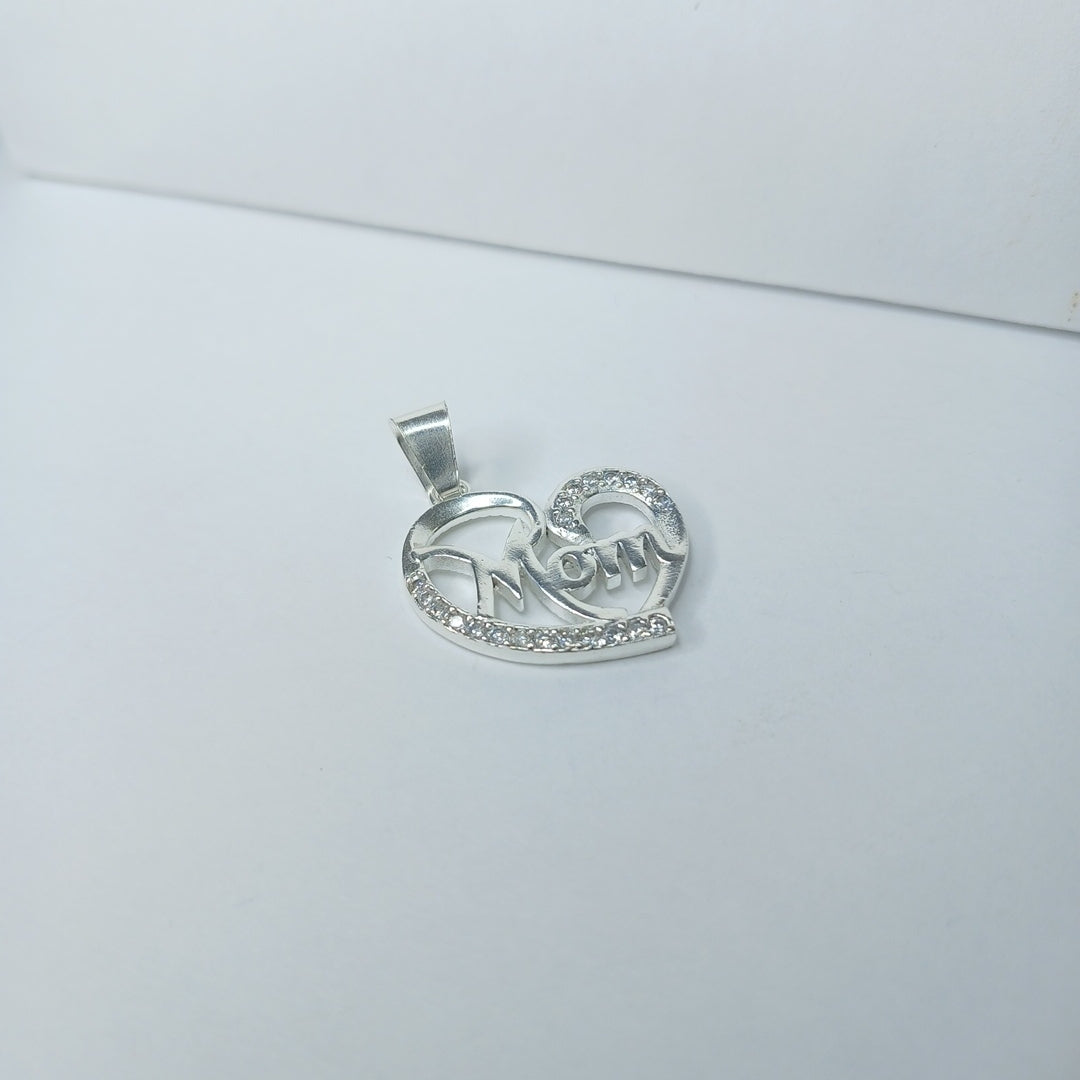 DIJE CORAZON C/CIRCONIAS PLATA .925 3.1 GR (NUEVO)