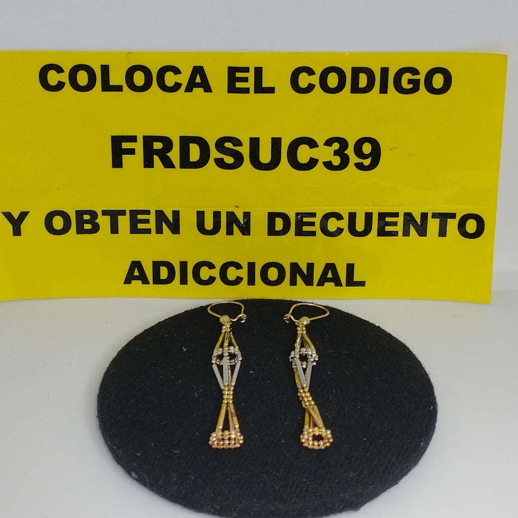ARETES PAR ORO 14 K 3 GRMS (SEMINUEVO)