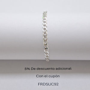 PULSERA BARBADA PLATA .925 21 CM 4.2 GR (NUEVO)