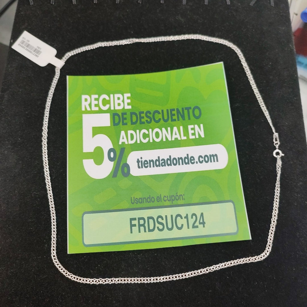 CADENA DOBLE ESLABON PLATA .925 50 CM 3.63 GR (NUEVO)