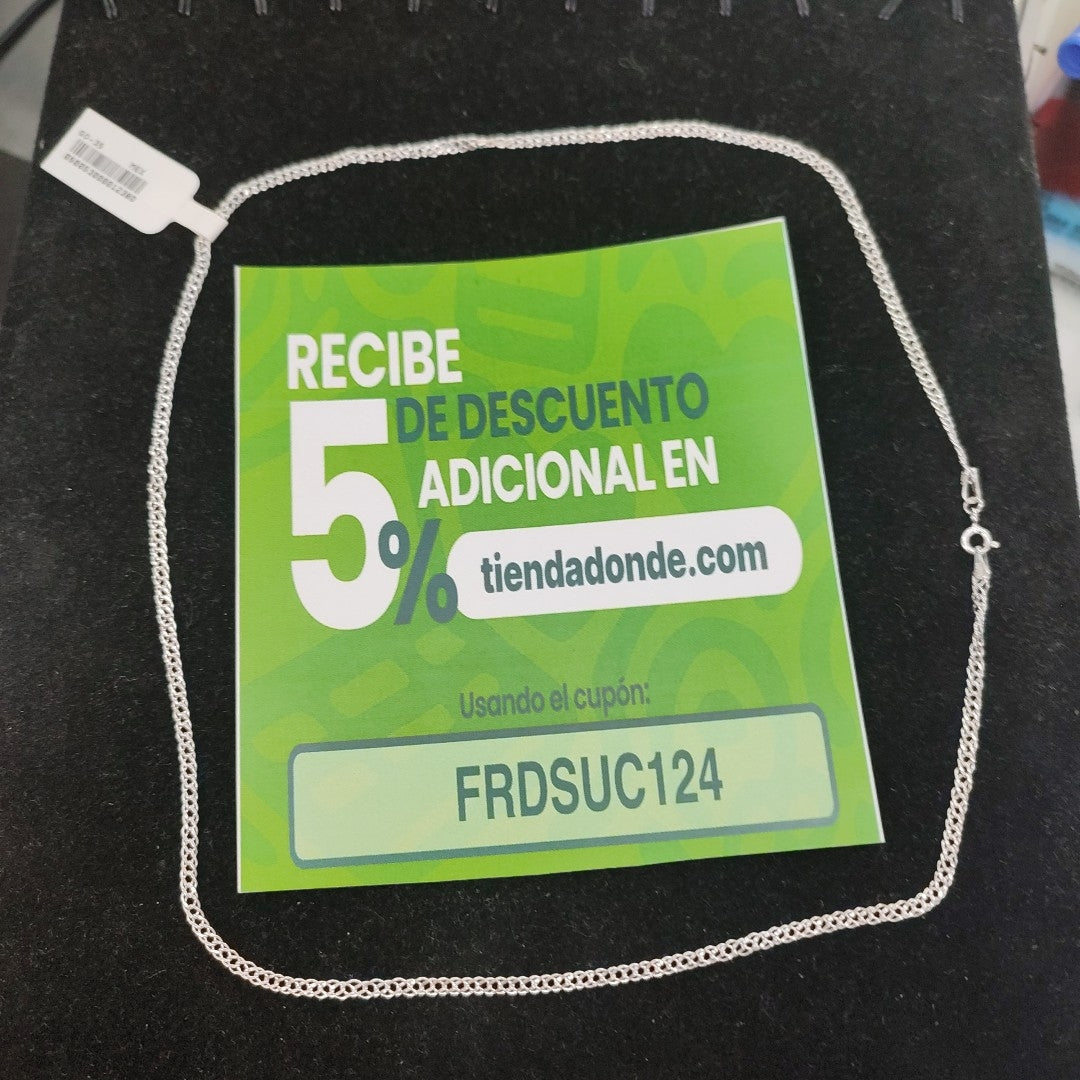 CADENA DOBLE ESLABON PLATA .925 50 CM 3.63 GR (NUEVO)