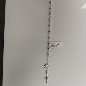 PULSERA TIPO ROSARIO PLATA .925 18 CM 4.12 GR (NUEVO)