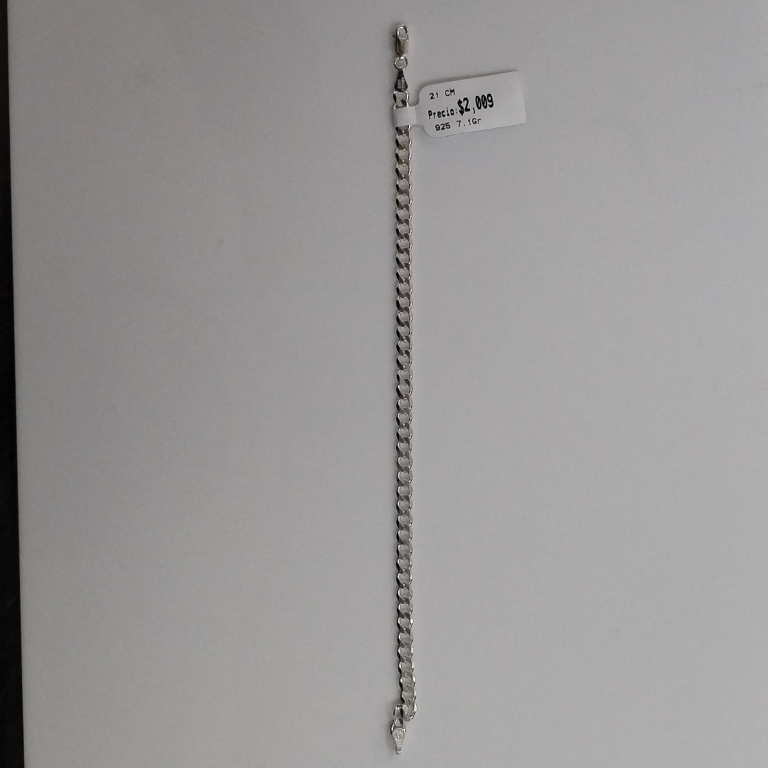 PULSERA BARBADA PLATA .925 21 CM 7.13 GR (NUEVO)