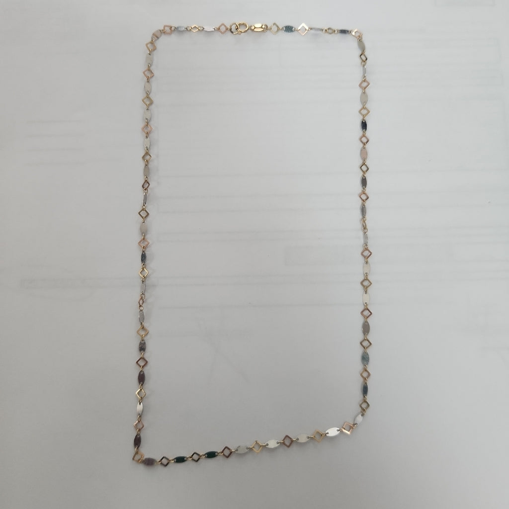 CADENA ORO COMBINADO 14 K 2.2 GRMS (SEMINUEVO)