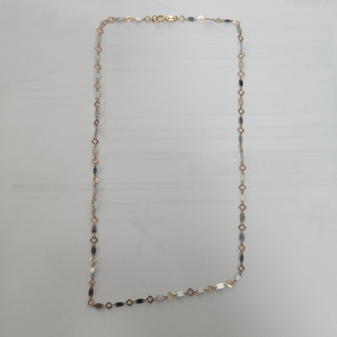 CADENA ORO COMBINADO 14 K 2.2 GRMS (SEMINUEVO)