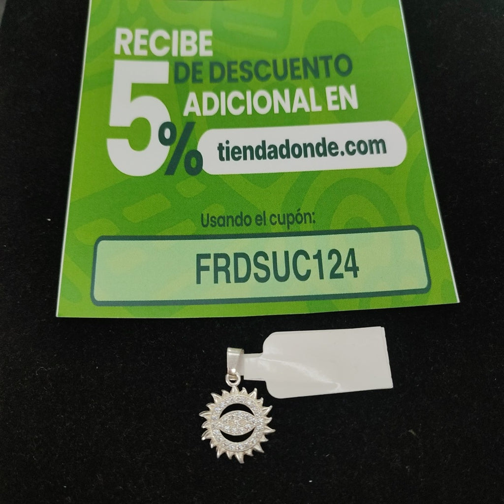 DIJE OJO MAGICO CON CIRCONIAS PLATA .925 1.9 GR (NUEVO)