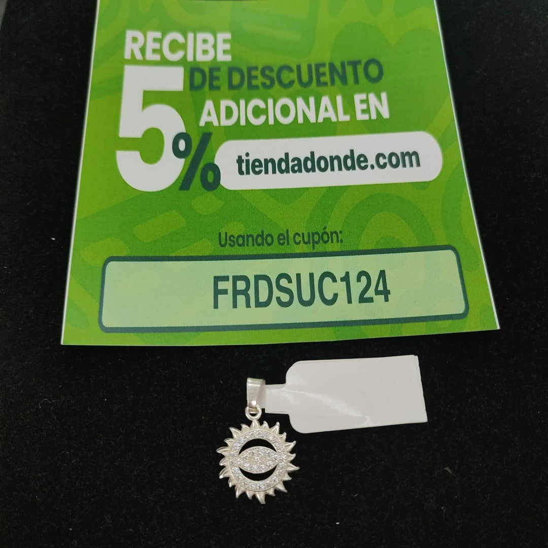 DIJE OJO MAGICO CON CIRCONIAS PLATA .925 1.9 GR (NUEVO)
