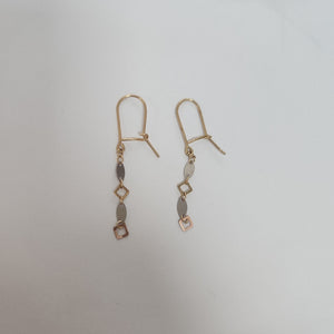 ARETES PAR ORO COMBINADO 14 K 0.6 GRMS (SEMINUEVO)