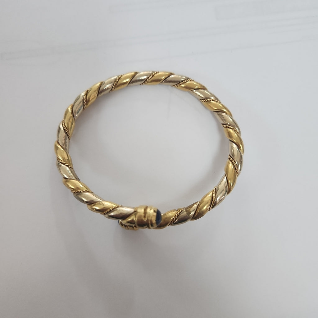 PULSERA RIGIDA ORO COMBINADO 14 K 17.5 GRMS (SEMINUEVO)