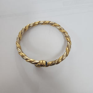 PULSERA RIGIDA ORO COMBINADO 14 K 17.5 GRMS (SEMINUEVO)