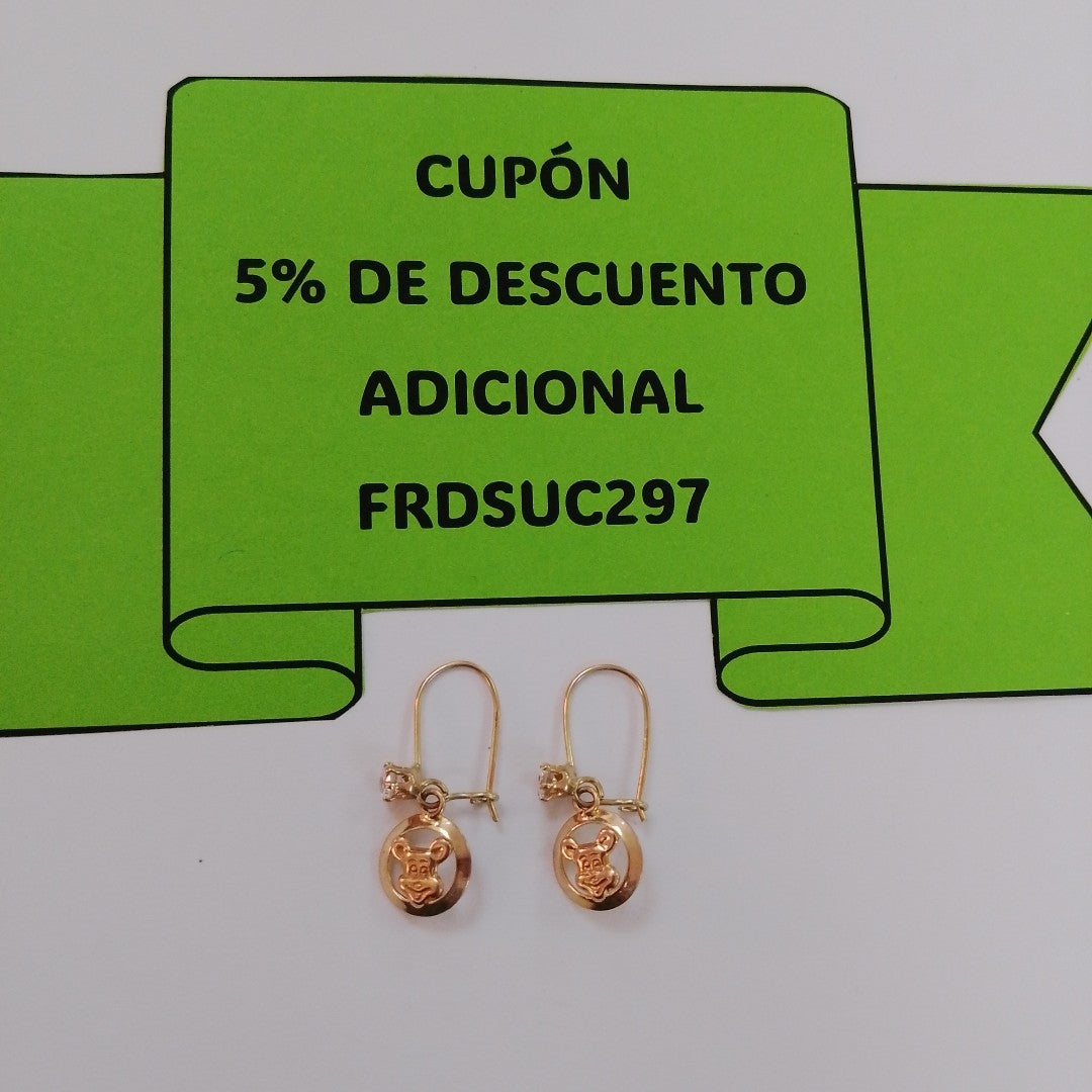 ARETES PAR ORO 10 K 1,80 GRMS (SEMINUEVO)