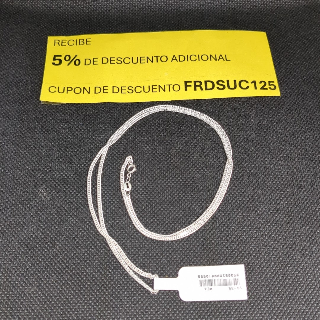 CADENA BARBADA PLATA .925 60 CM 5.02 GR (NUEVO)