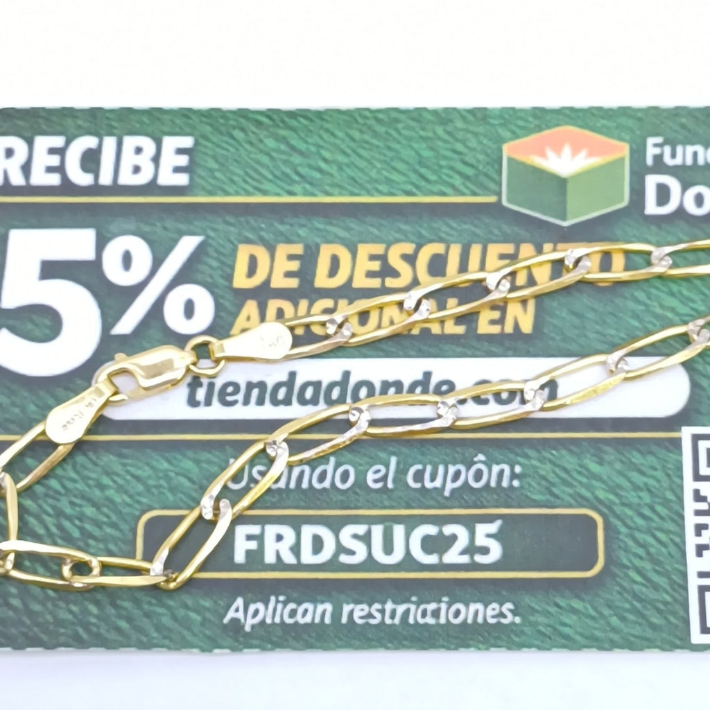 PULSERA TEJIDO ESLABONES 4G 18 CM (NUEVO)