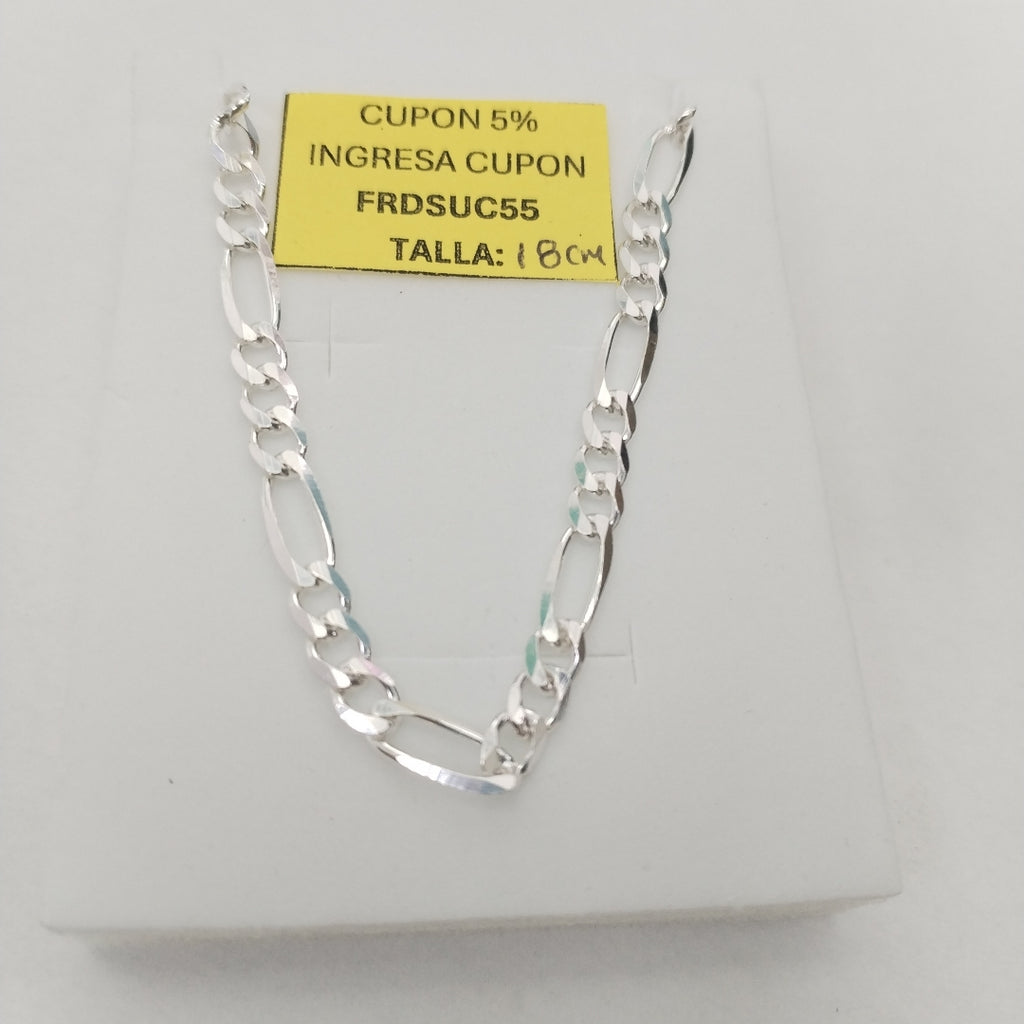 PULSERA 3X1 PLATA .925 18 CM 5.33 GR (NUEVO)